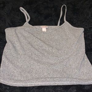 Gray crop top